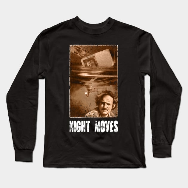 Noir Nostalgia Collection Moves T-Shirts, Echoes of Gene Hackman's Detective Legacy in Every Stitch Long Sleeve T-Shirt by JaylahKrueger